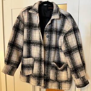 Pendleton Black and White Lightweight Plaid Shacket